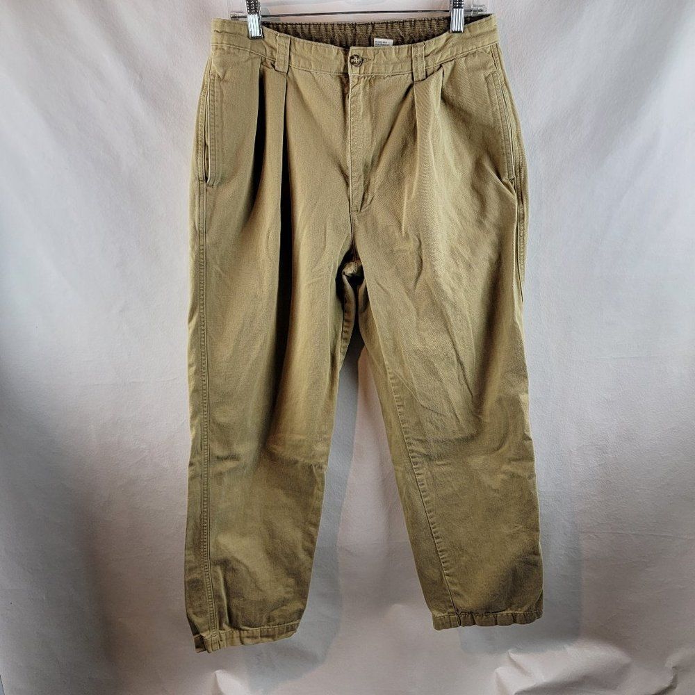 American Eagle Pants Mens 31x30 Beige Khaki Chino Pleated Vintage Outdoors Gorp